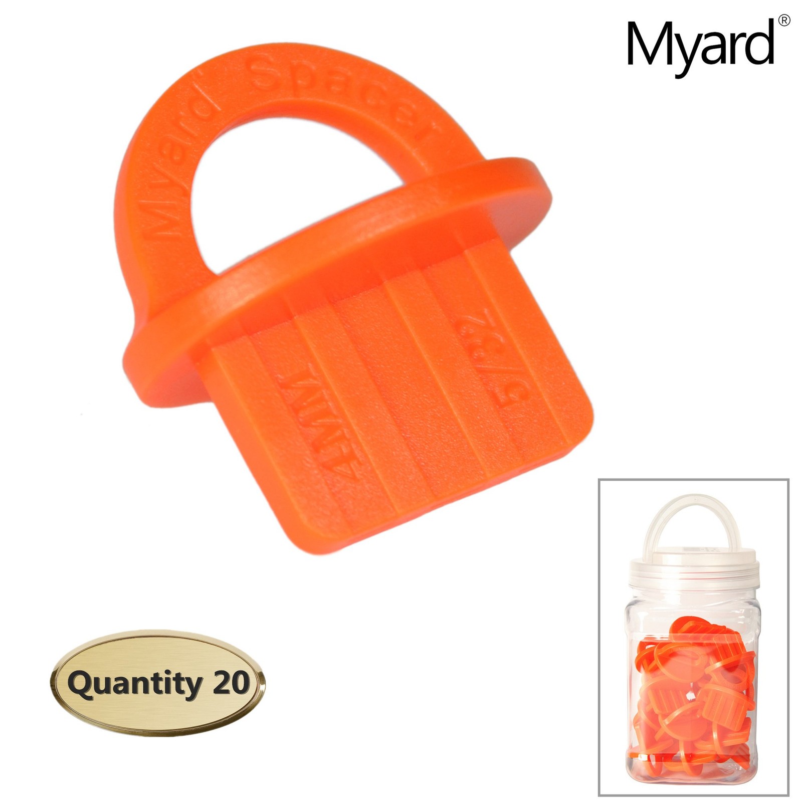 Orange 20 Packs 5/32 Inch Deck Spacer With Bright Color Easily Spotting Easy Pul