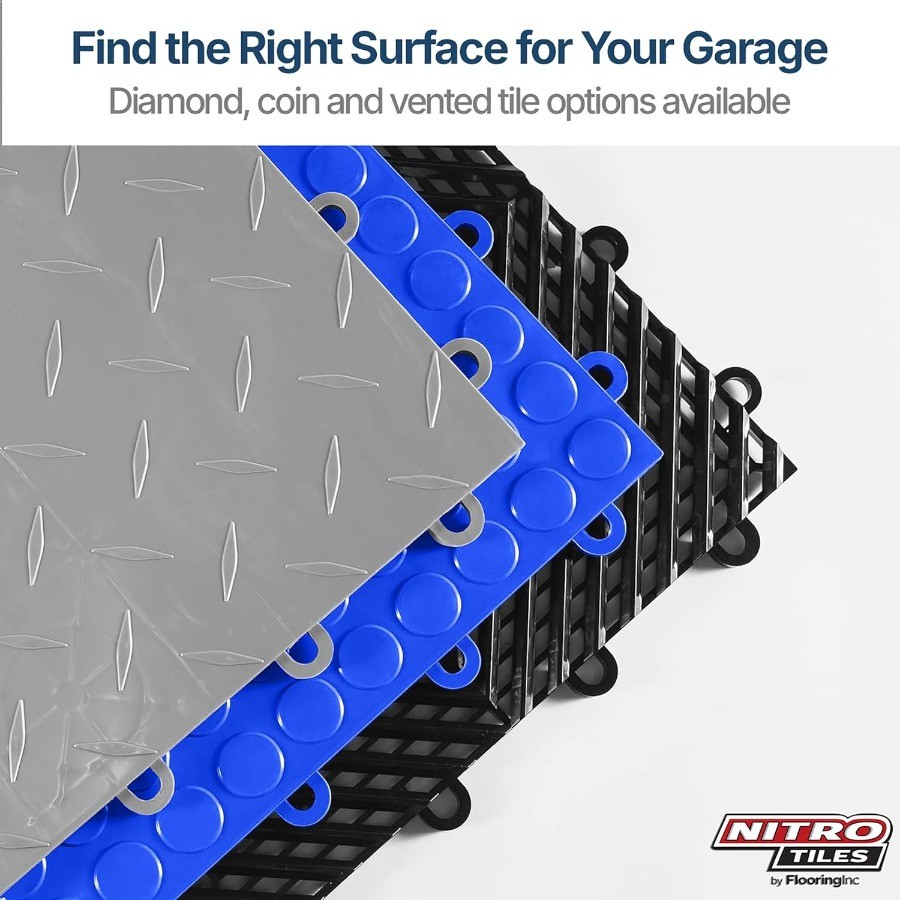 Nitro Tiles Vented by FlooringInc 12″ x 12″ Interlocking Garage Floor Tiles