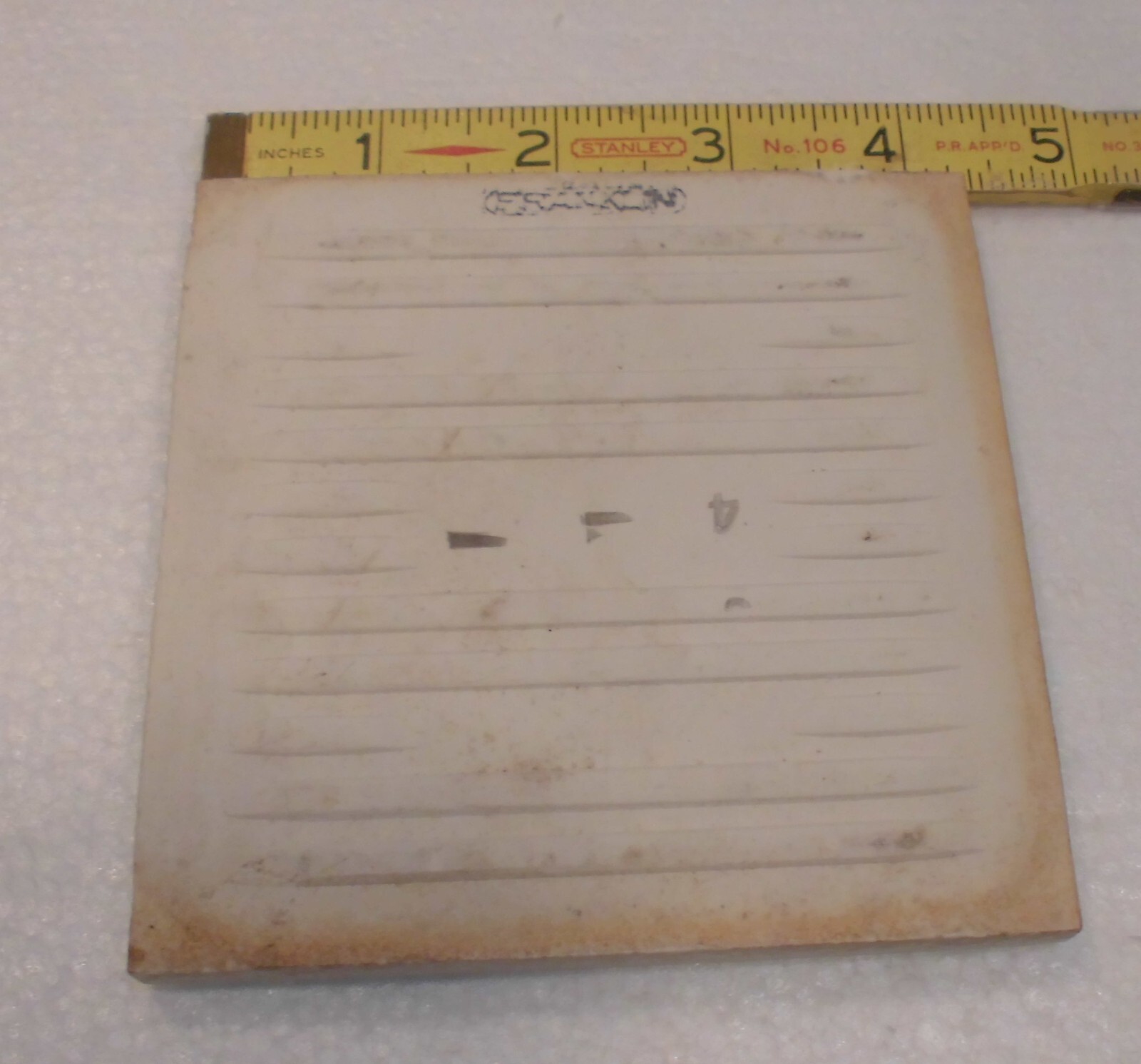 1 pc. Green – Blue: Matte Ceramic Tile by Franklin Co. 4-1/4″ Criteria 1930’s