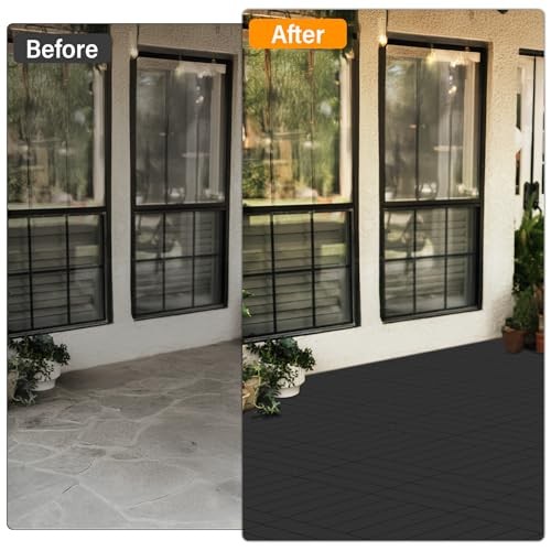 PCS Plastic Interlocking Decking Tiles Dark 12″ x 12″ 9 Dark Grey – Striped