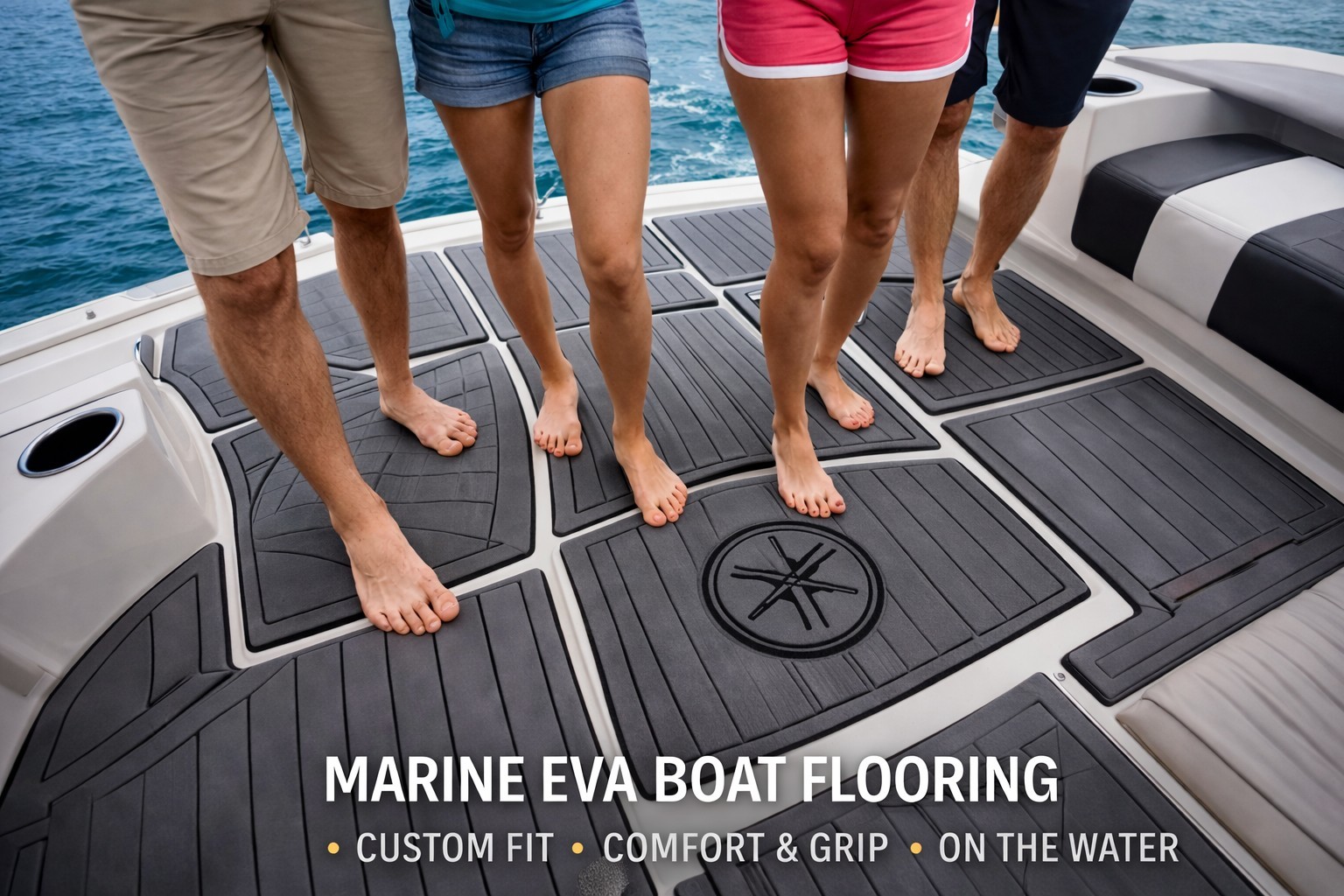 2019-2023 Bayliner VR6 EVA Boat Flooring Swim Platform Custom Fit Non-Slip