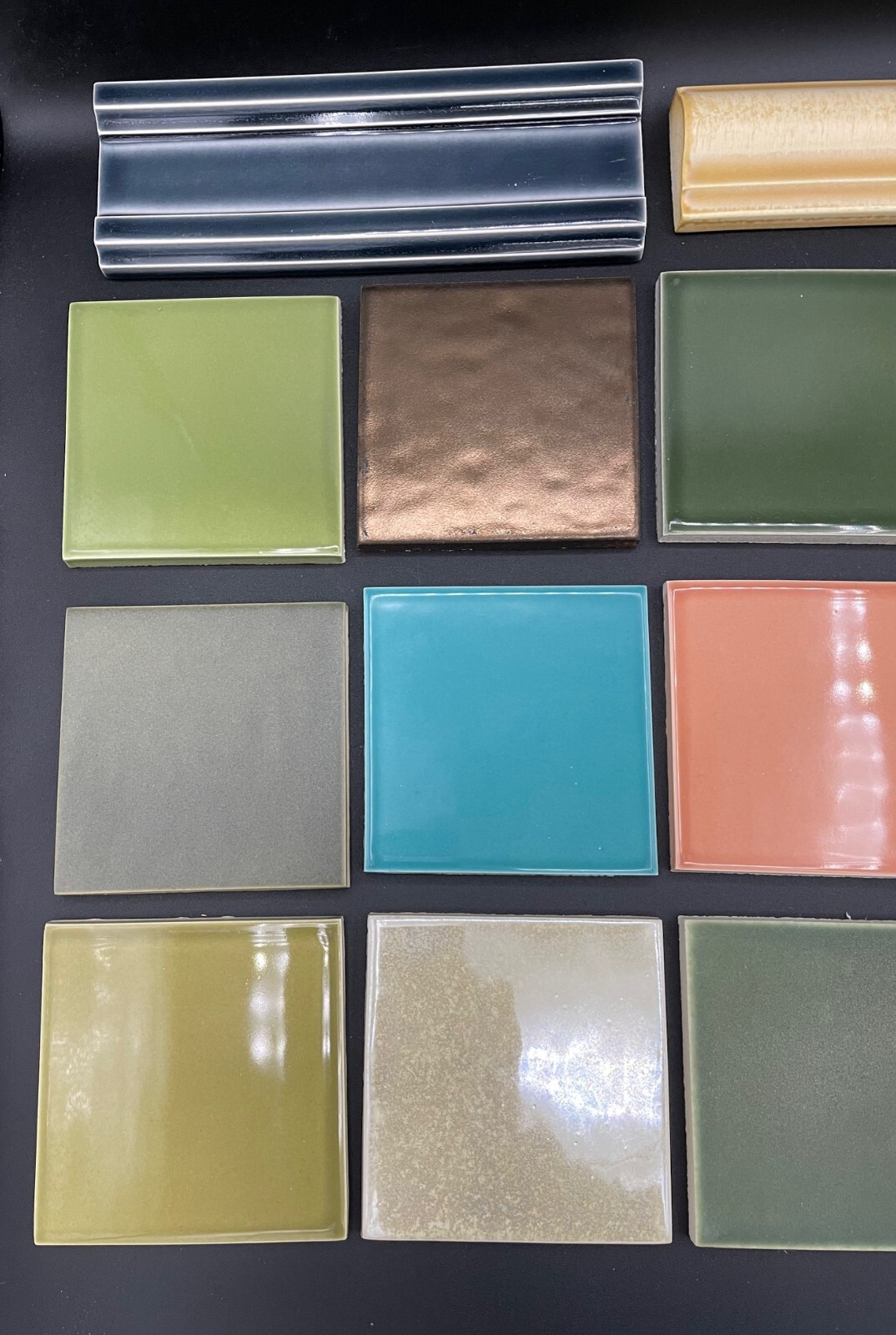 LOT 16 Misc Pratt + Larson Ceramic Tiles – Square, Border, Elongated Fan, Etc.