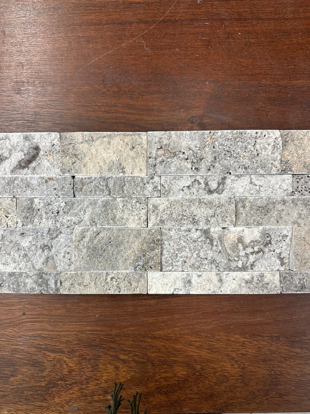 Silver Travertine Stacked Stone Ledger panel 7×20 – sample listing