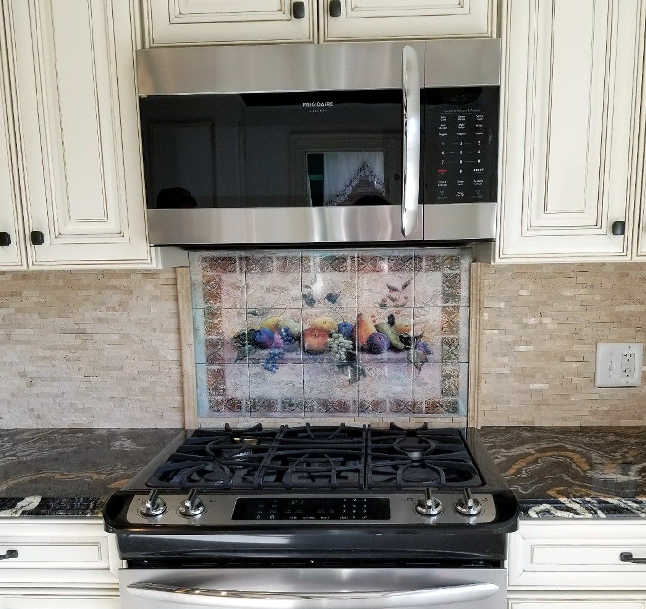 36 x 24 Art Mural Ceramic Grape Backsplash Tile #148
