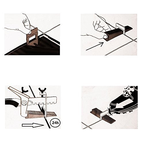 Tile Leveling System Clips 400 Pcs 1mm Spacers for Floor Wall Tile Installation