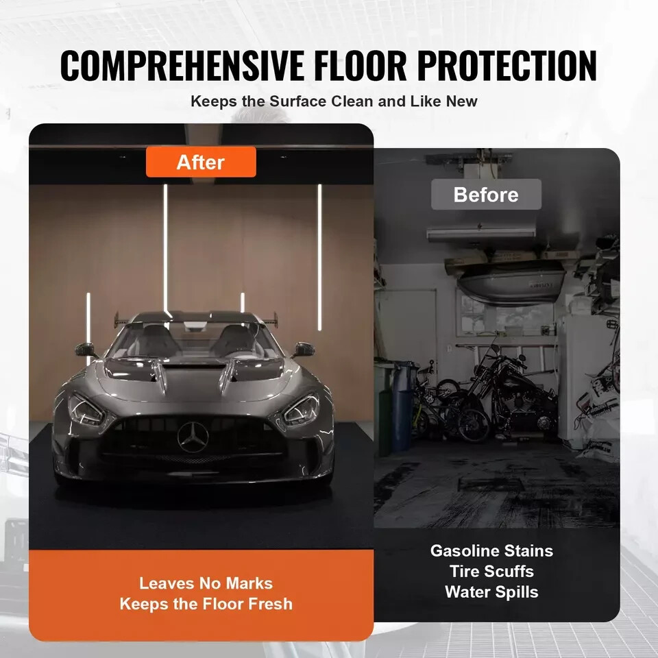 VEVOR Waterproof Garage Floor Mat for Under Car, Non-slip 6.6’x8.5′ Compact Size