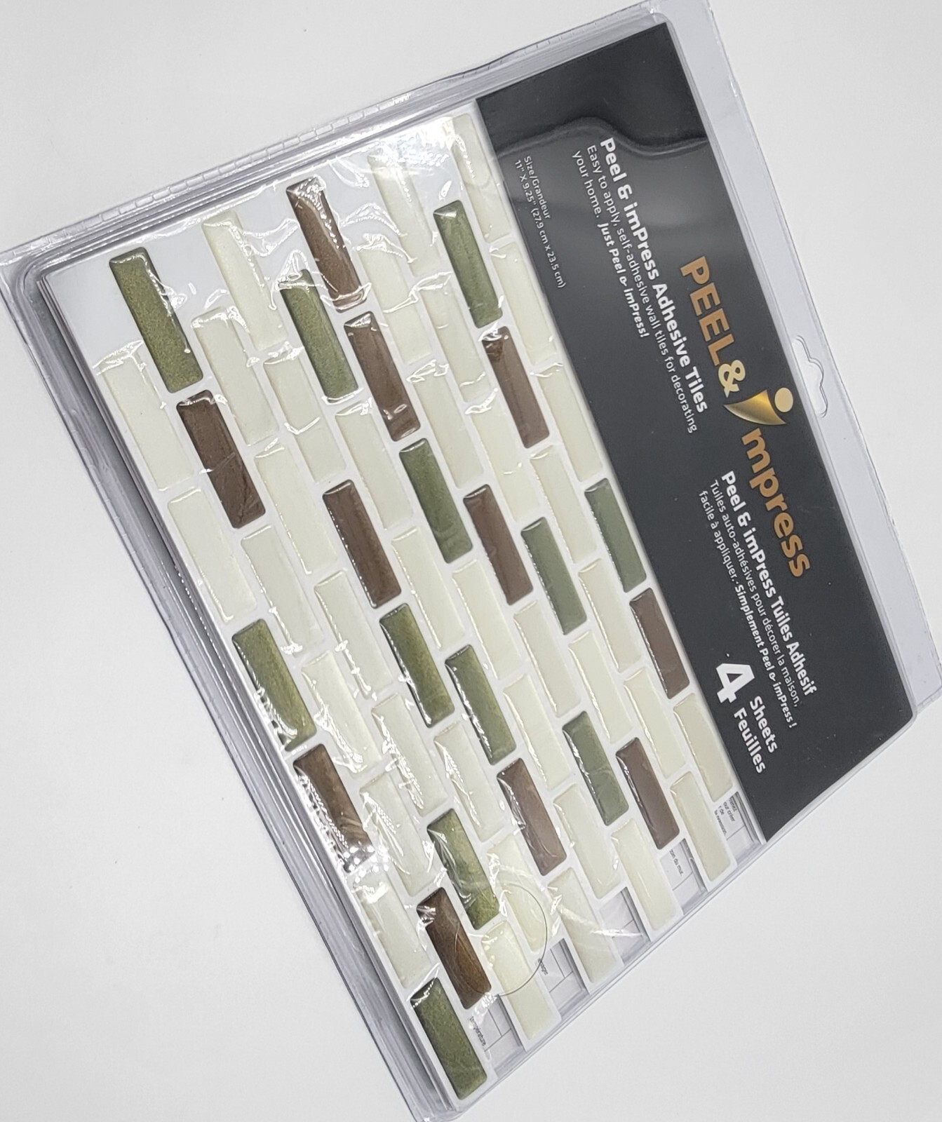 Peel and Impress Easy DIY Peel and Stick Adhesive Backsplash Tiles Brand New!
