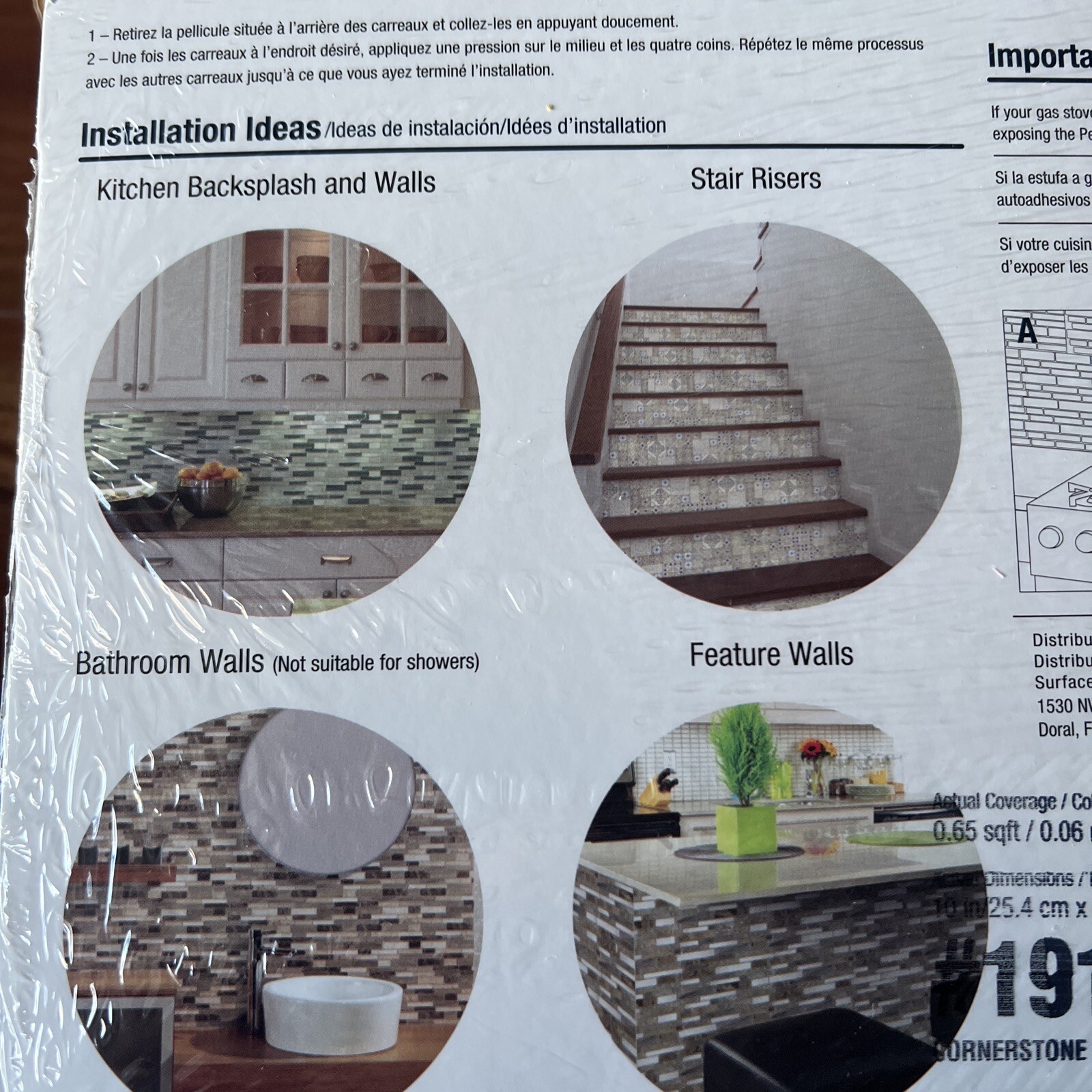 Peel And Stick Mosaics Tile Brand New Full Box Cornerstone Light 40 Sheets
