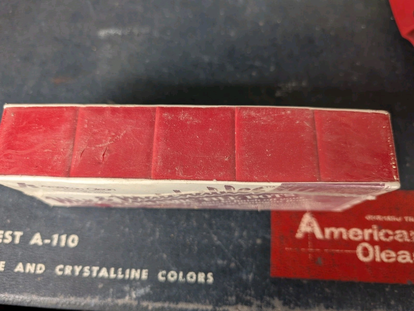 Vintage American Olean #101 Cherry Red 1-3/8″ ceramic tile Dot pack of 40 pieces