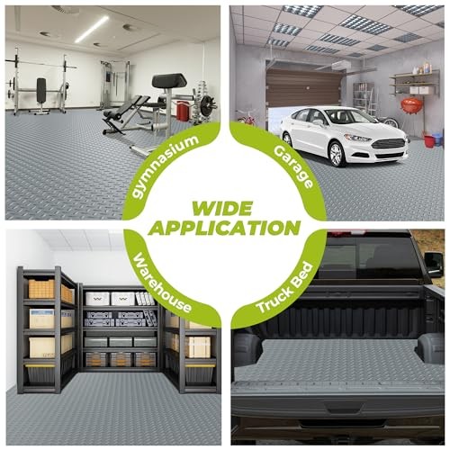 4×6 FT Garage Floor Mat, Thickened Garage Mats Flooring Roll for Under Car,