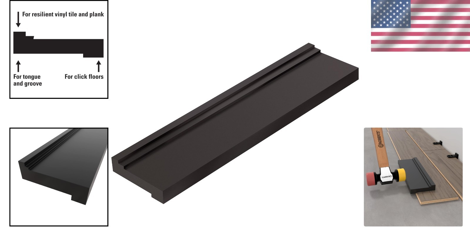 Versatile 2.75″ x 9.25″ Tapping Block – Ideal for Laminate and Vinyl Flooring