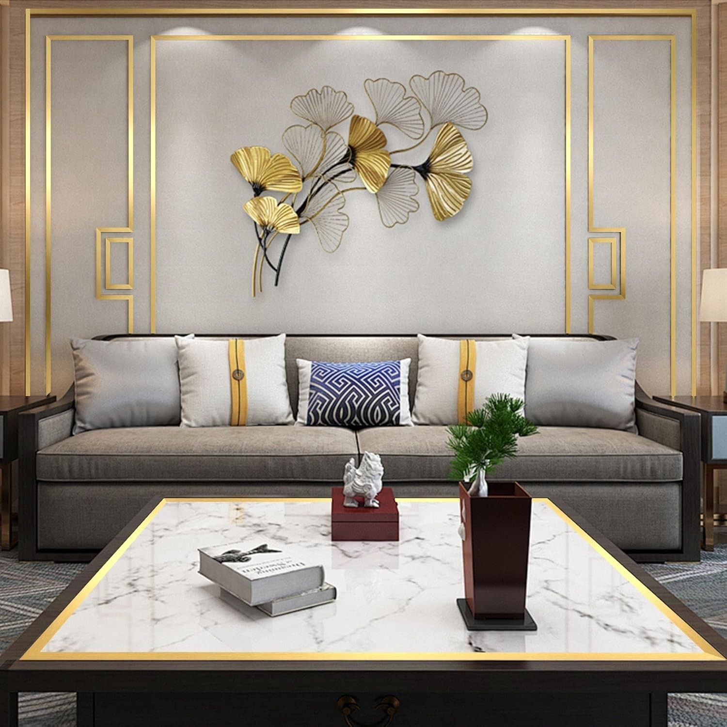 Gold Metalized Brushed Finish Molding Trim, Peel and Stick Strip for Mirror F…