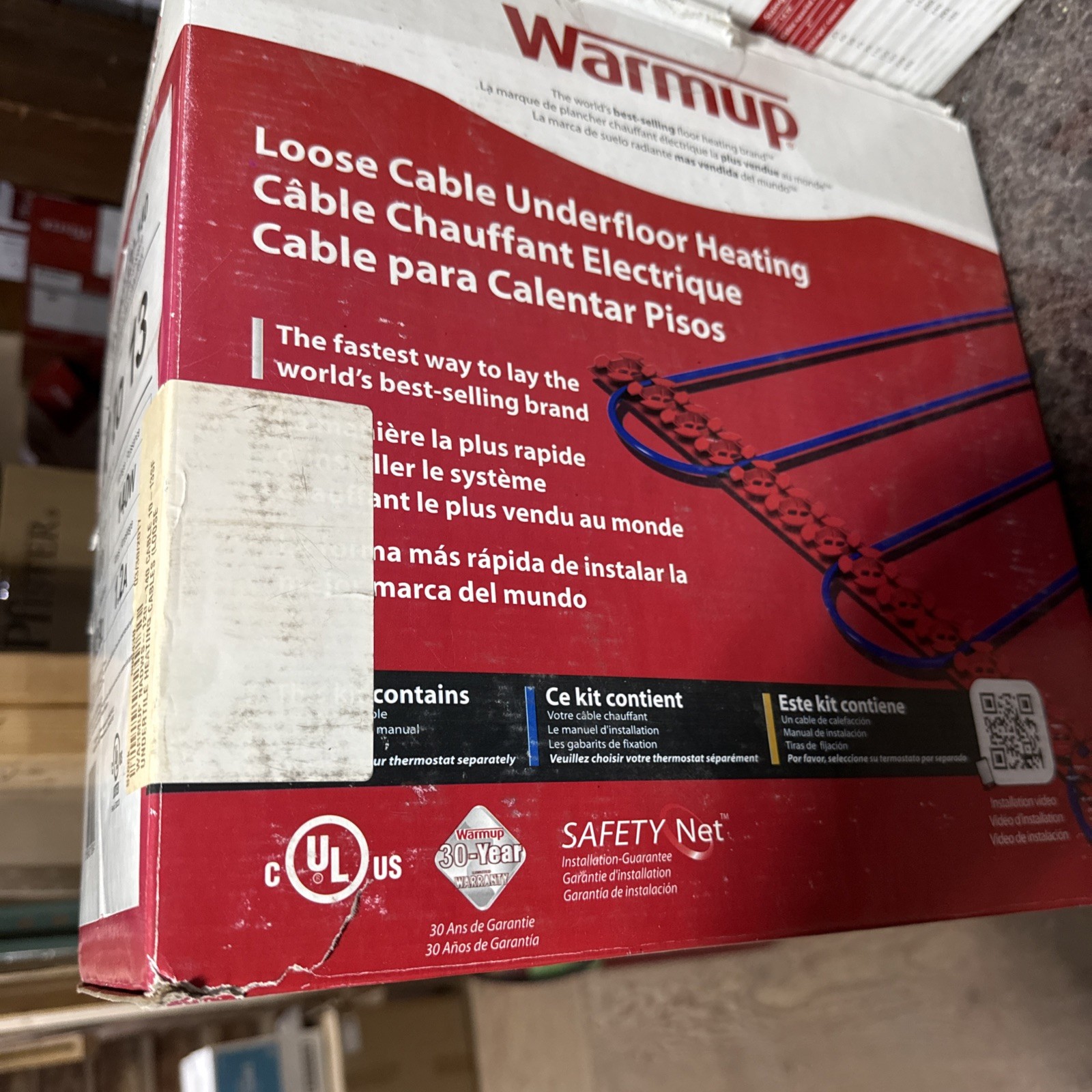 Warmup Underfloor Heating Cables Made-120-840 10-13 Square Feet