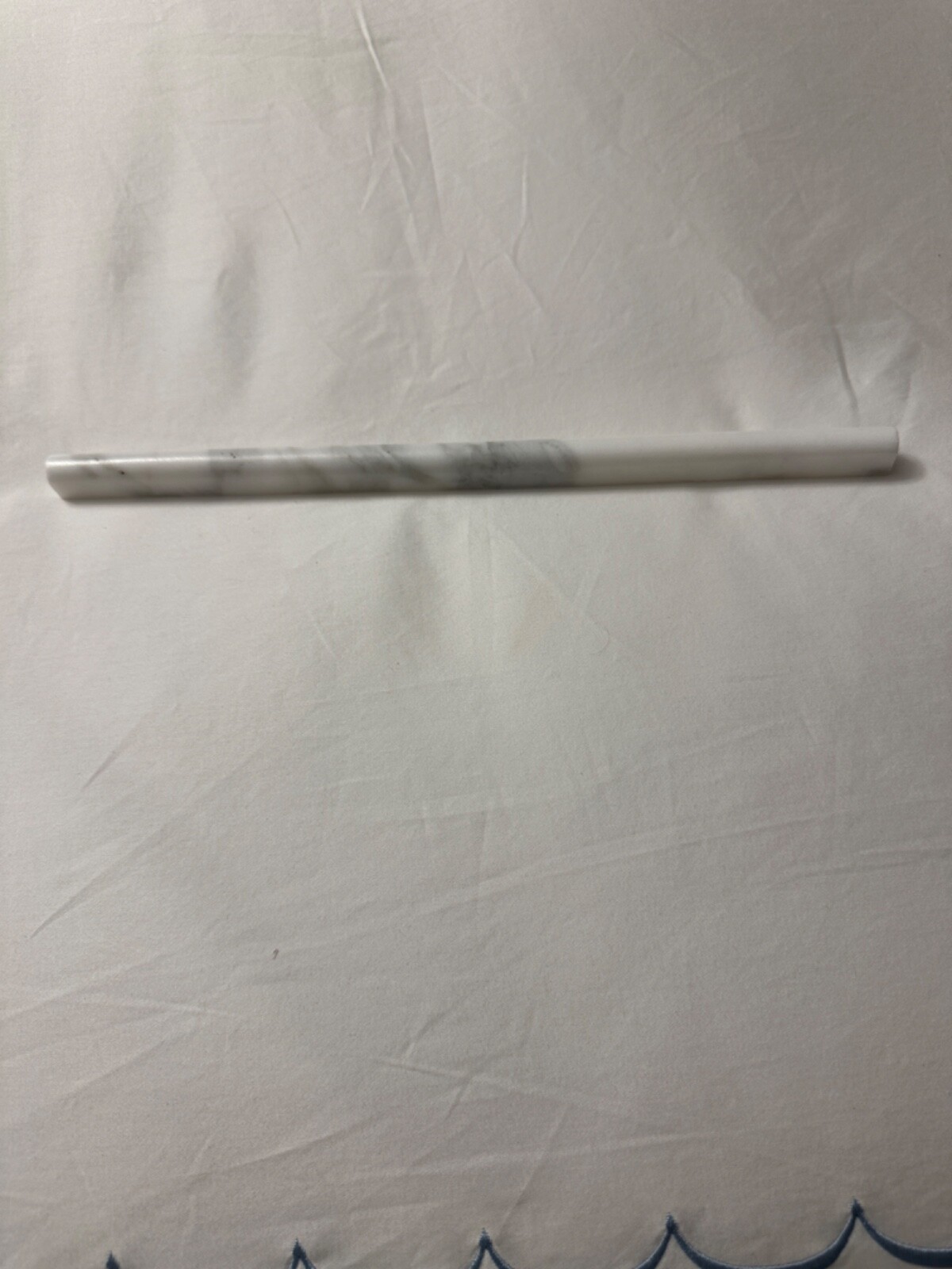 Calacatta White Italian Marble ½” X 12” T-1007 Pencil Liner Trim Molding