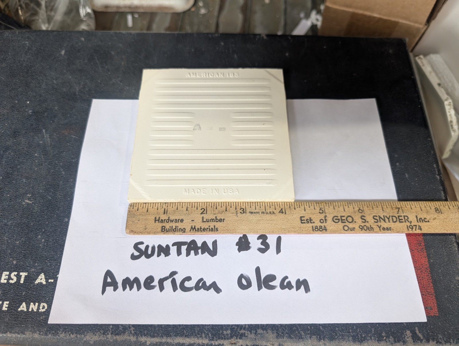 4 pcs American Olean Vintage Ceramic Wall Tile 4 1/4″ Suntan NEW Color 31