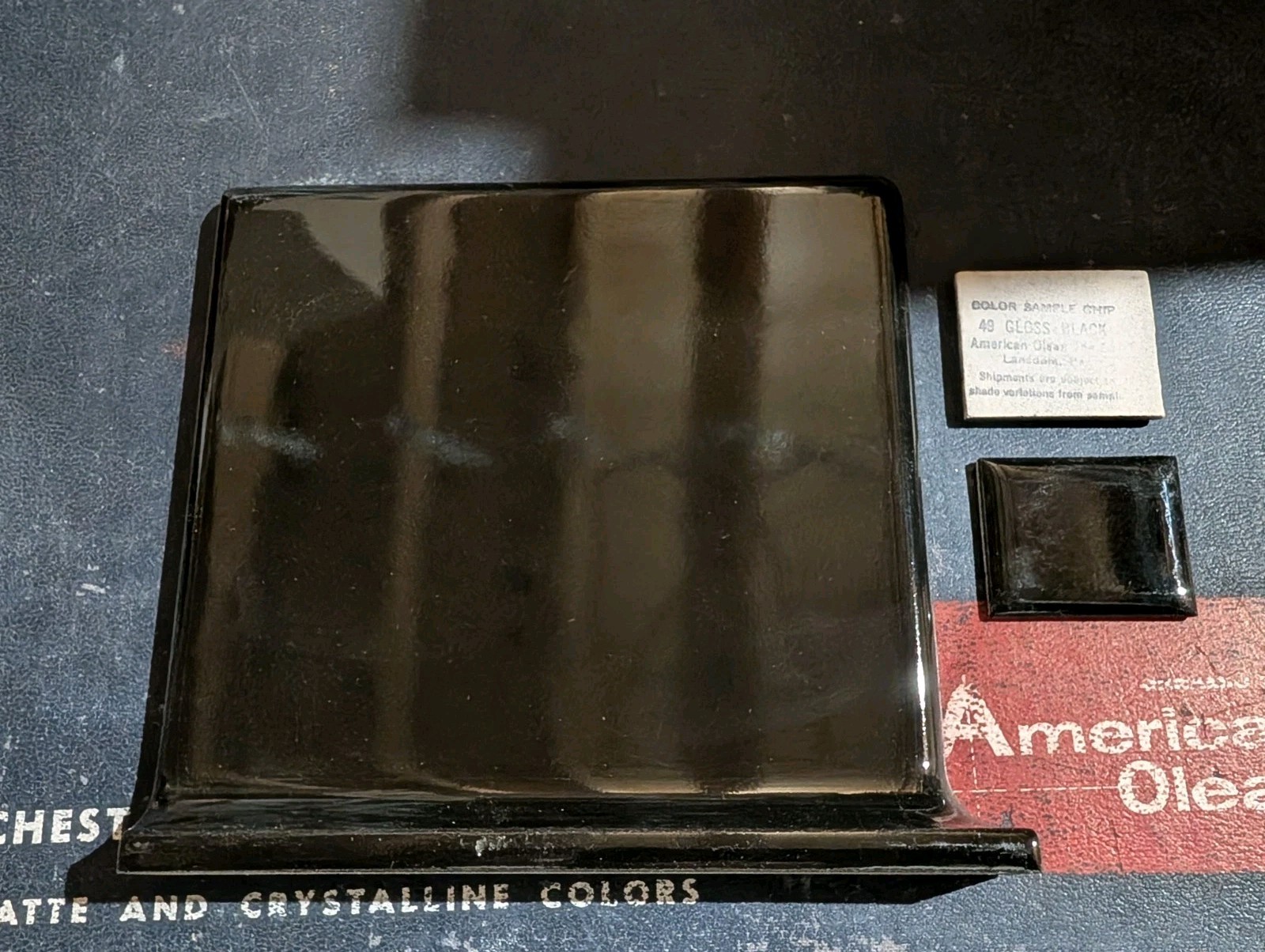 1 pc American Olean Gloss Black #49 Cove base outcorner SCL3619 K111 Dal