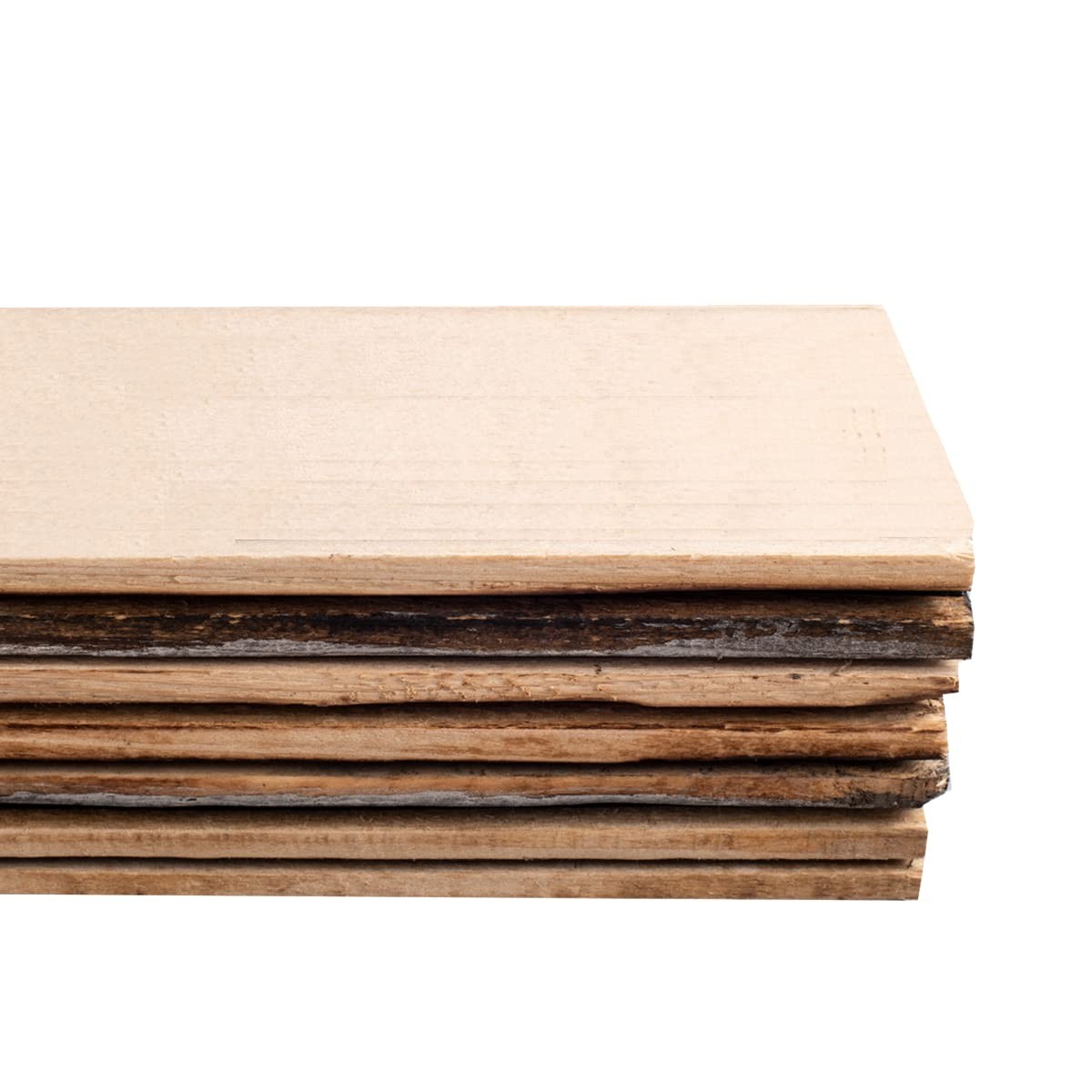 Holydecot Nail Up Paneling Wood Wall Panels, Real Solid 10 Sq Ft, Brown Gray