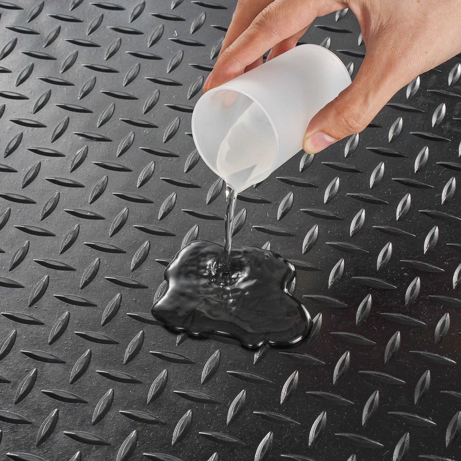 3x4x6ft 3mm SBR rubber floor roll, anti-slip black, durable easy-clean