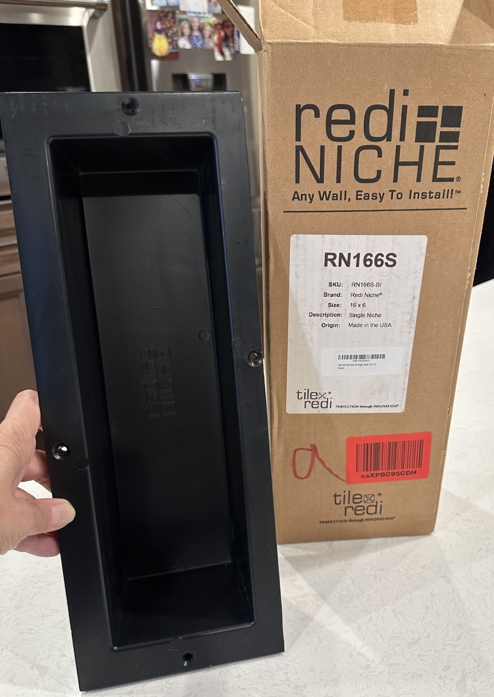 Niche Box by RediNiche Size: 16×6 for shower self Tile Inlays New In Box