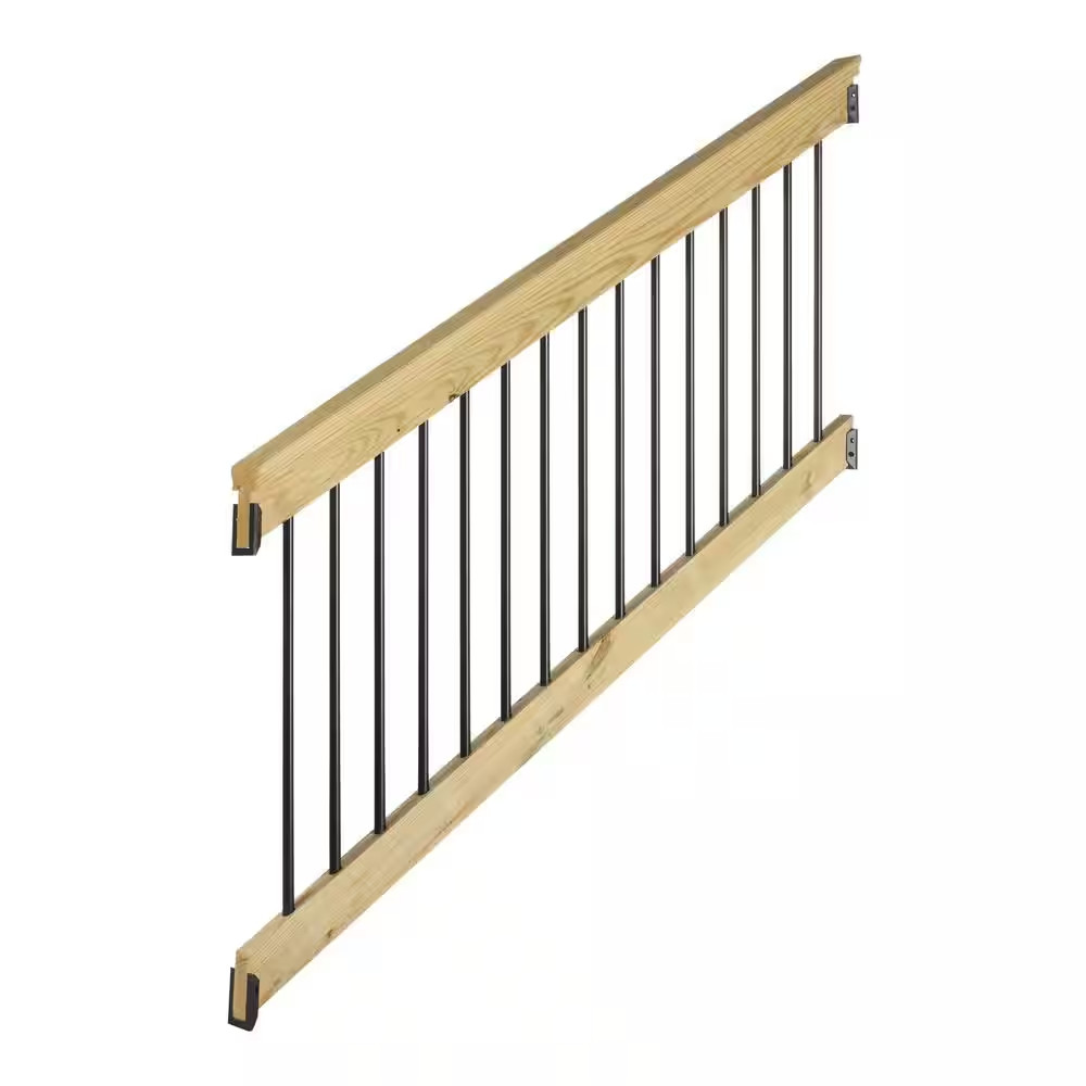 34 In. H X 72 In. W Pressure-Treated Southern Yellow Pine Wood Deck Stair Railin