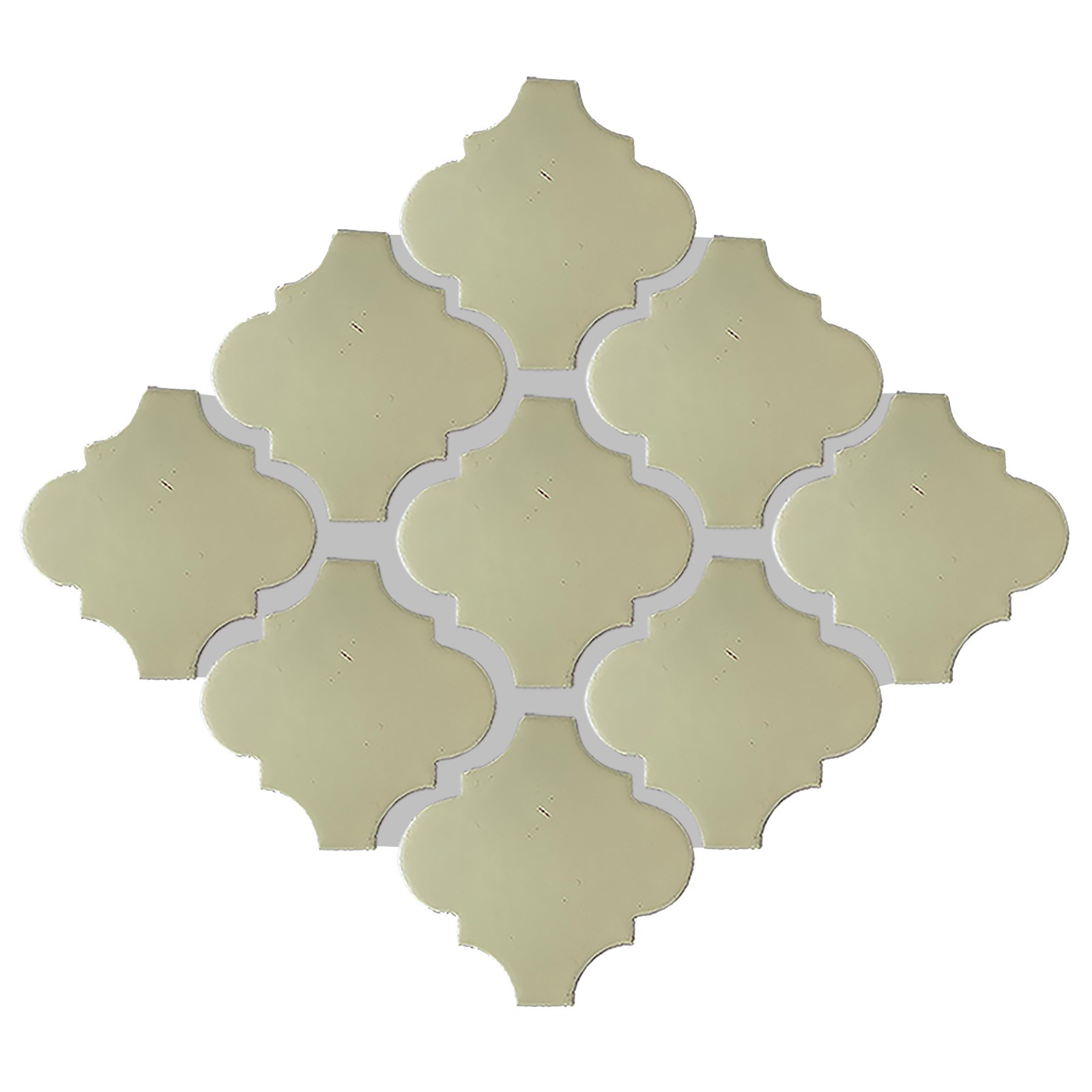 4×4 9 pcs Mexican White Mexican Arabesque Clay Tile Handmade Talavera Backsplash