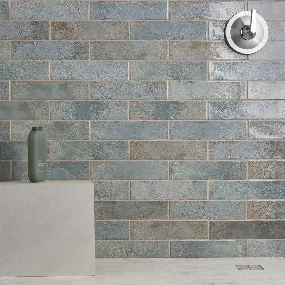 Mandalay Green 2.95 In. X 11.81 In. Polished Ceramic Wall Tile (5.38 Sq. Ft./Cas