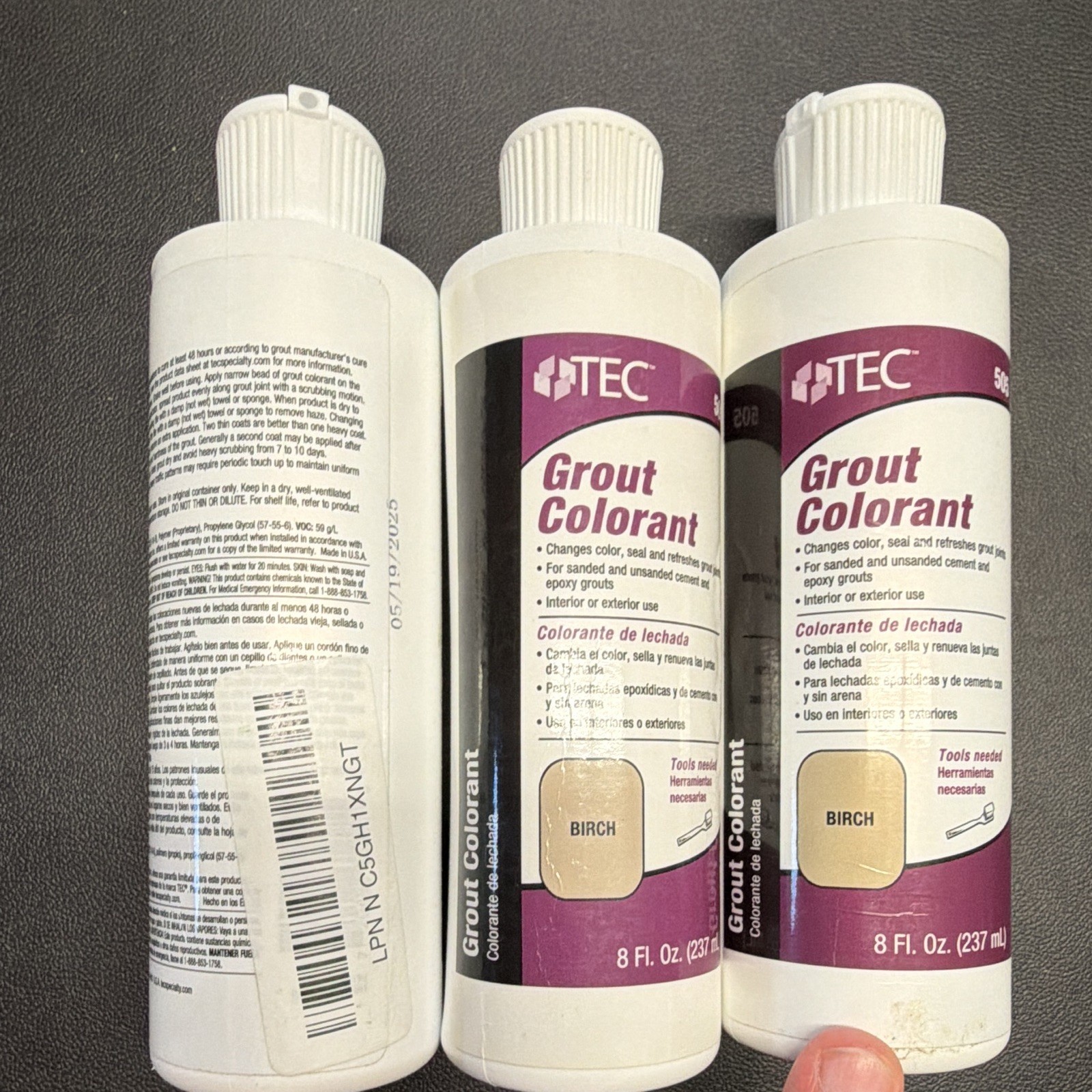 3 PACK ! TEC 505 Grout Colorant Birch 8 fl oz (237 mL) 3-Pack Interior/Exterior