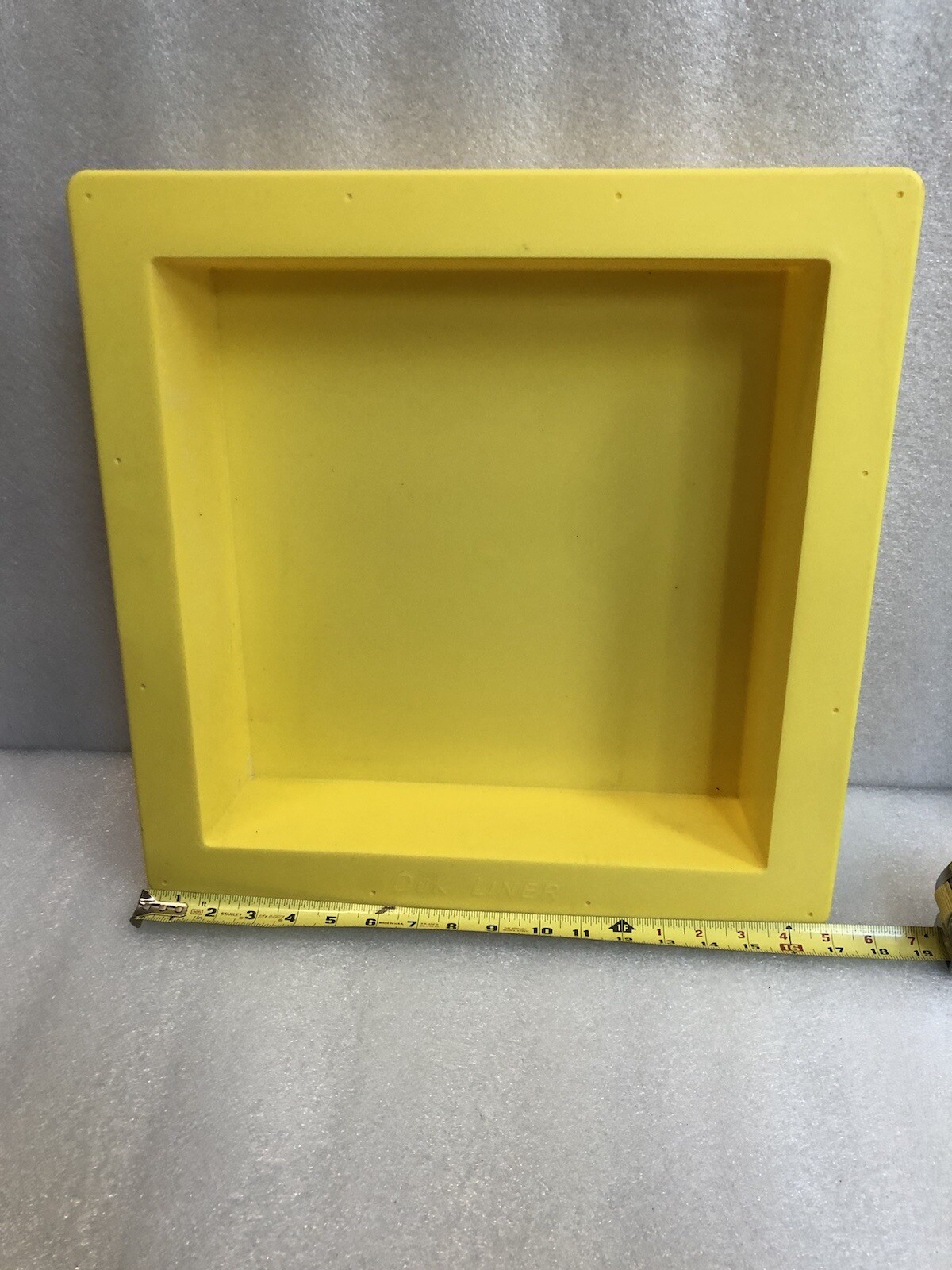 Yellow Duk Liner Shower Bath Niche Frame Plastic Tile Base 14″ x 14″ x 3.5″