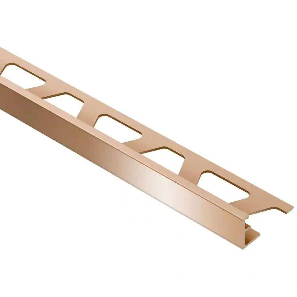 Jolly Polished Copper Anodized Aluminum 5/16 In. X 8 Ft. 2-1/2 In. Metal Tile Ed