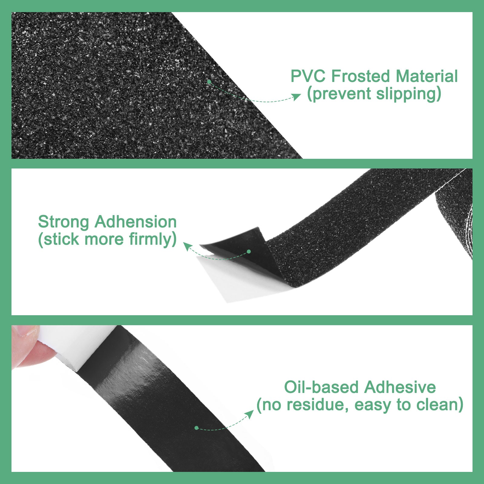 2-Pack Grip Tape, 0.8Inch x 49.2ft/20mm x 15m PVC Friction Tape [Black]