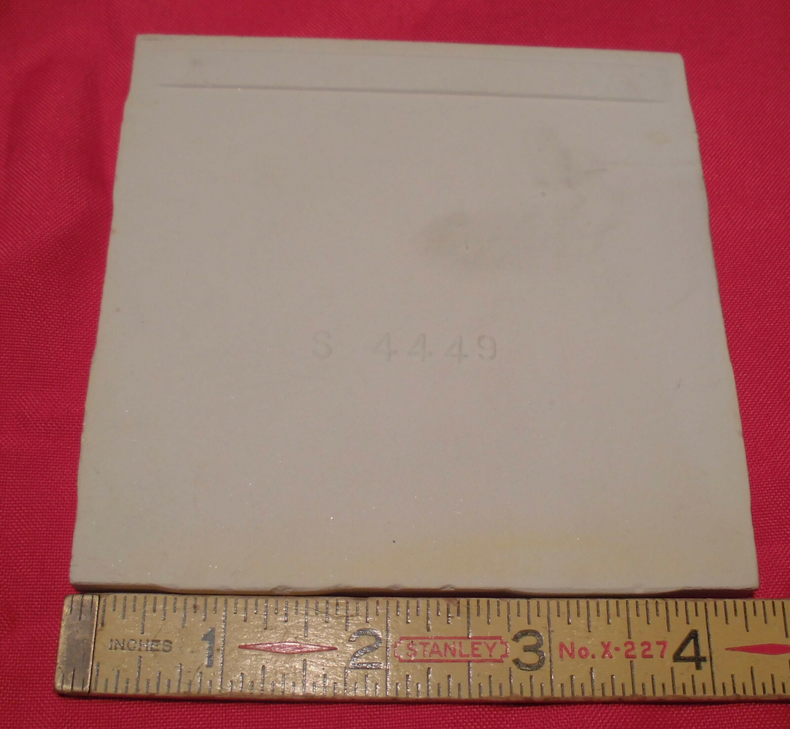 1 pc. Ivory- Light Yellow: 4-3/8″ Glossy Ceramic Bullnose by Robertson Tile Co.