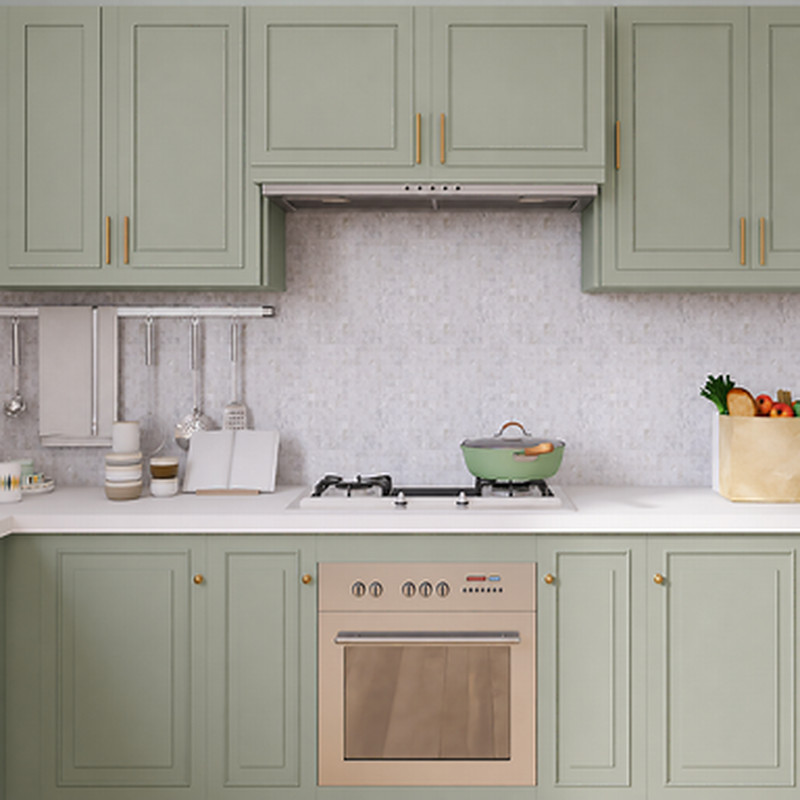 Peel‑and‑Stick Mother of Pearl Backsplash Tiles – 10‑Pack Ivory White Shell Mosa