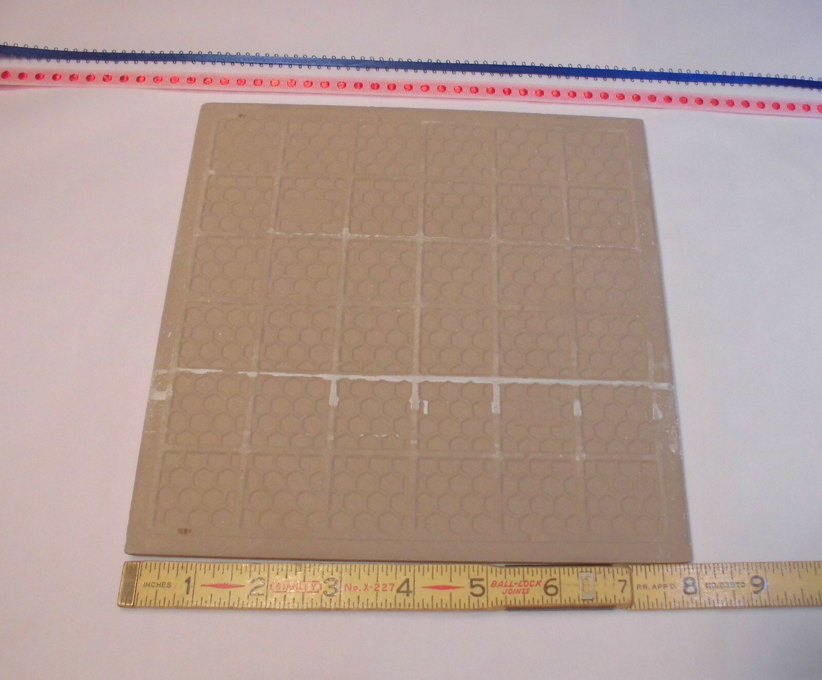 1 pc. *Peach* Ceramic / Porcelain Floor Tile 8″ X 8″ Lightly Textured New