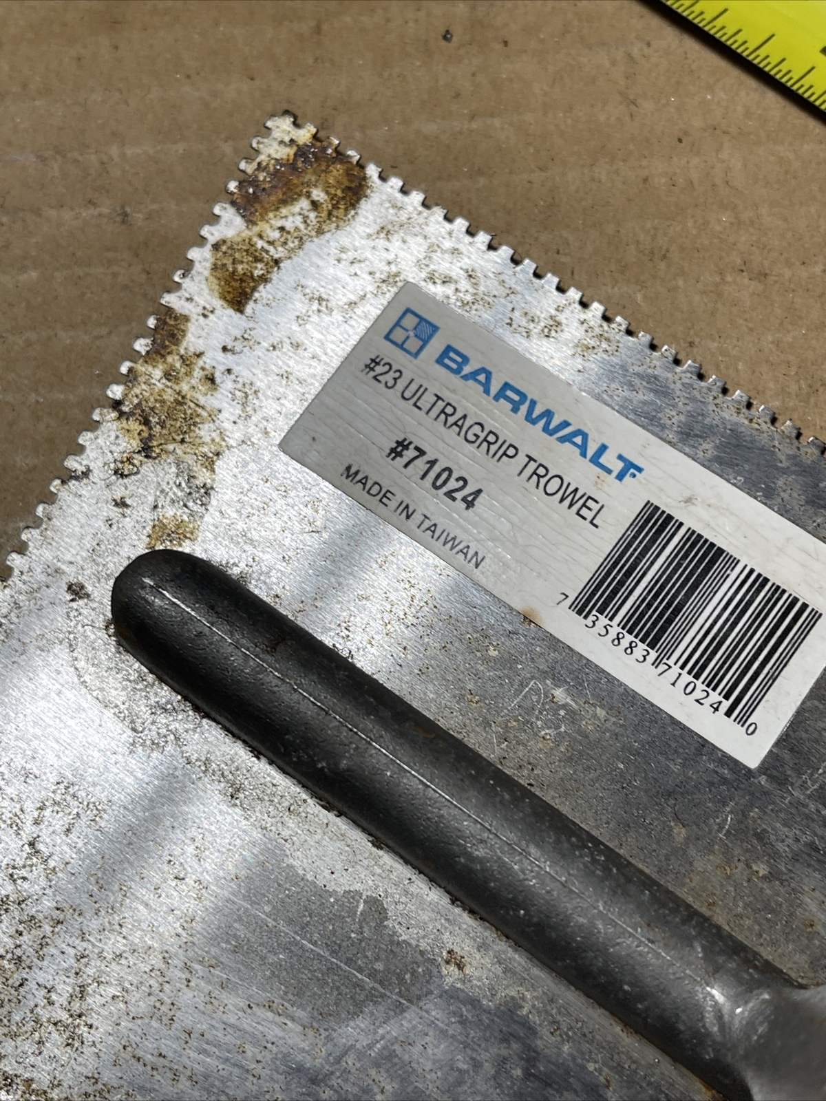 NOS Barwalt Tool Co. #23 Ultragrip Trowel 1/16” X 1/16” 71024
