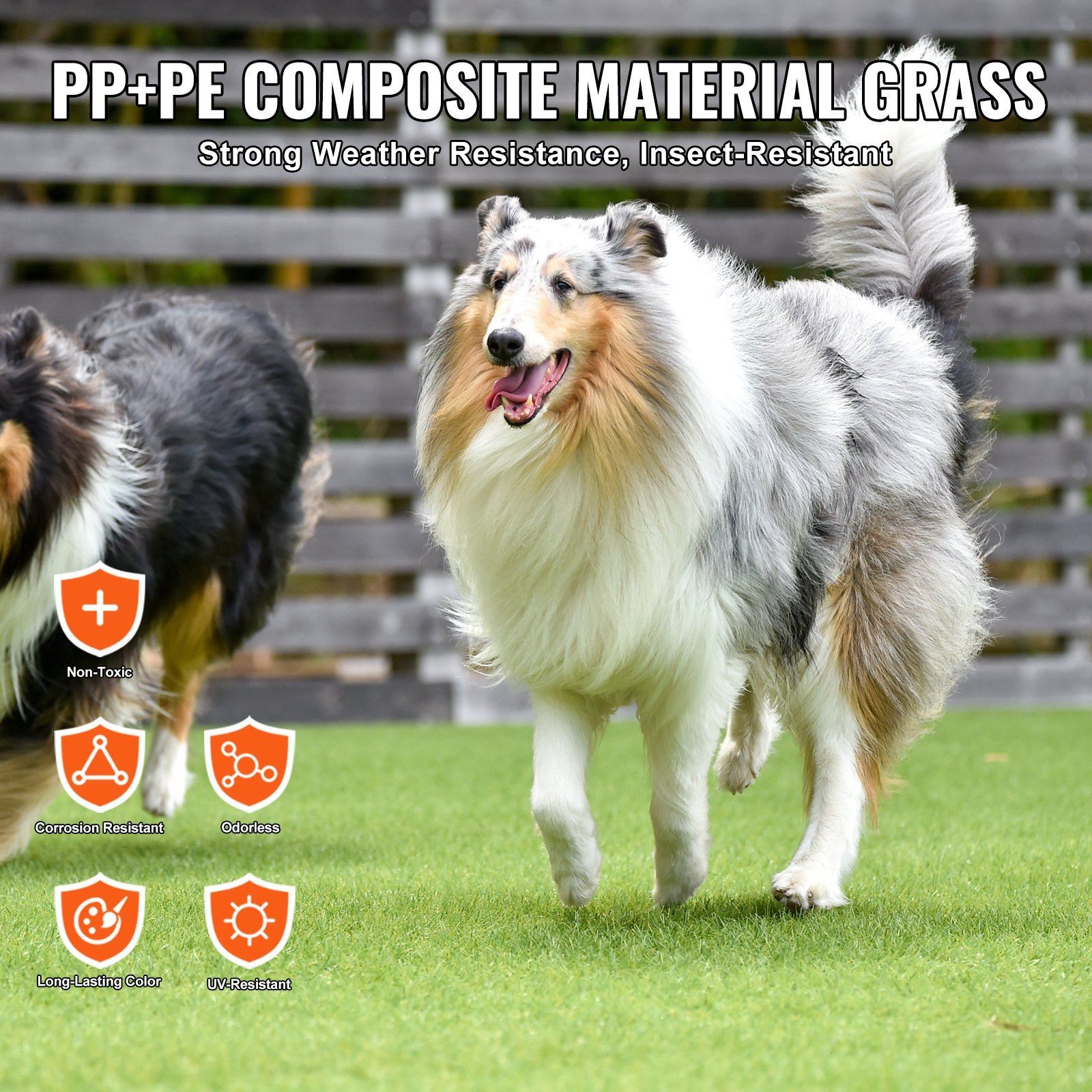 18pc 12x12in Interlocking Self-Draining Artificial Grass Tiles & Mat