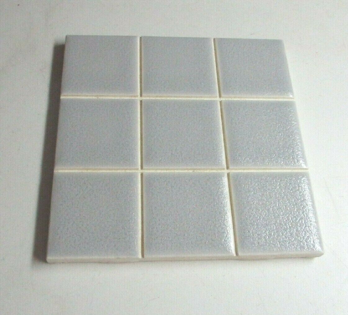 1 Scored Wall Tile AO American Olean US 1960 Ceramic 4-1/4″ Gray Crystalline MCM