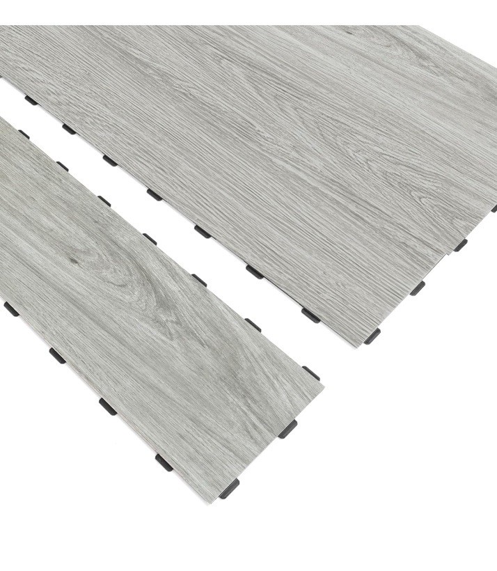 Art3d 18-Pack Waterproof Luxury Vinyl Plank Flooring Tiles,36″ x 6″ Wood Grey