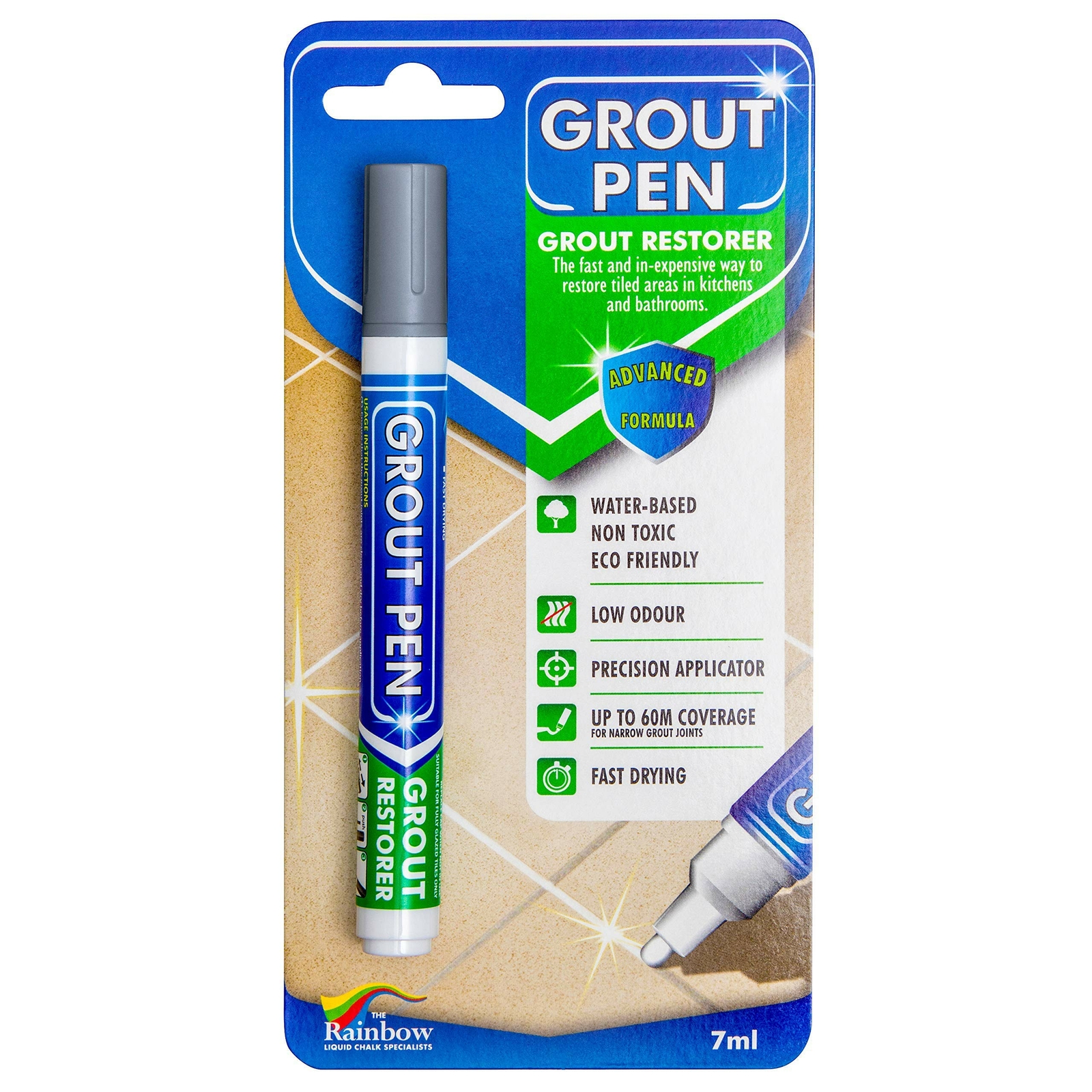 Grout Pen Tile Paint Marker: Grey – Waterproof Grout Colorant and Sealer Pens