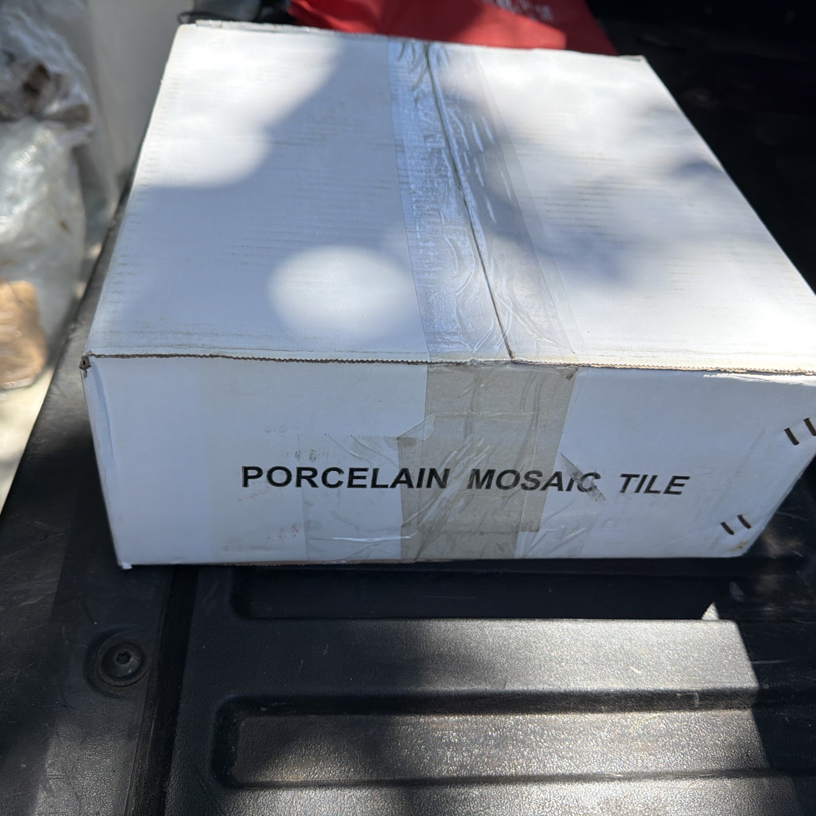 Lot of 15 pcs/box 10 in. x 13 in. x 0.24 white Glossy fish scale Mosaic Tile