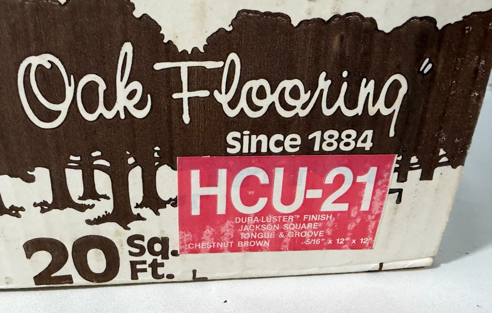 Bruce Solid Oak Parquet Flooring 20 Sq Ft. HCU-21 Chestnut Brown 5/16 x 12 x 12
