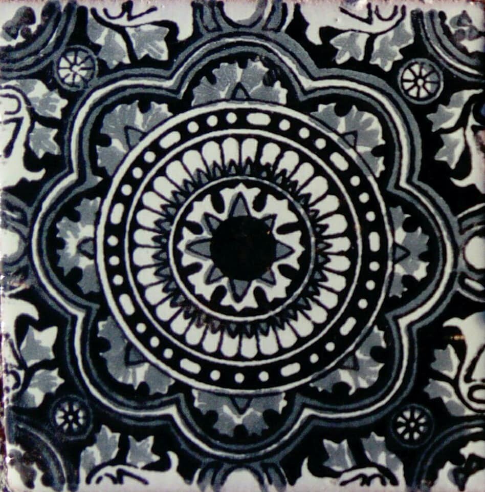 C#126) MEXICAN TILES CERAMIC HAND MADE SPANISH INFLUENCE TALAVERA MOSAIC ART