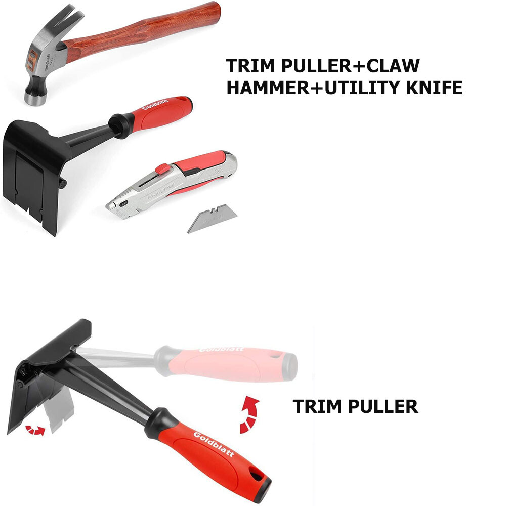 GOLDBLATT Molding Remover Tools Set Multi-tool Retractable Utility Knife Hammers