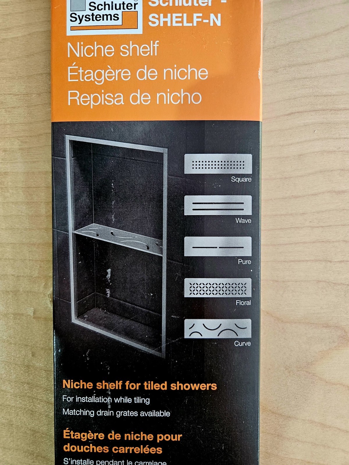 Schluter Systems Shelf-N Niche Curve Shelf Tile Shower/ Bath PN# SNS1D6EB New