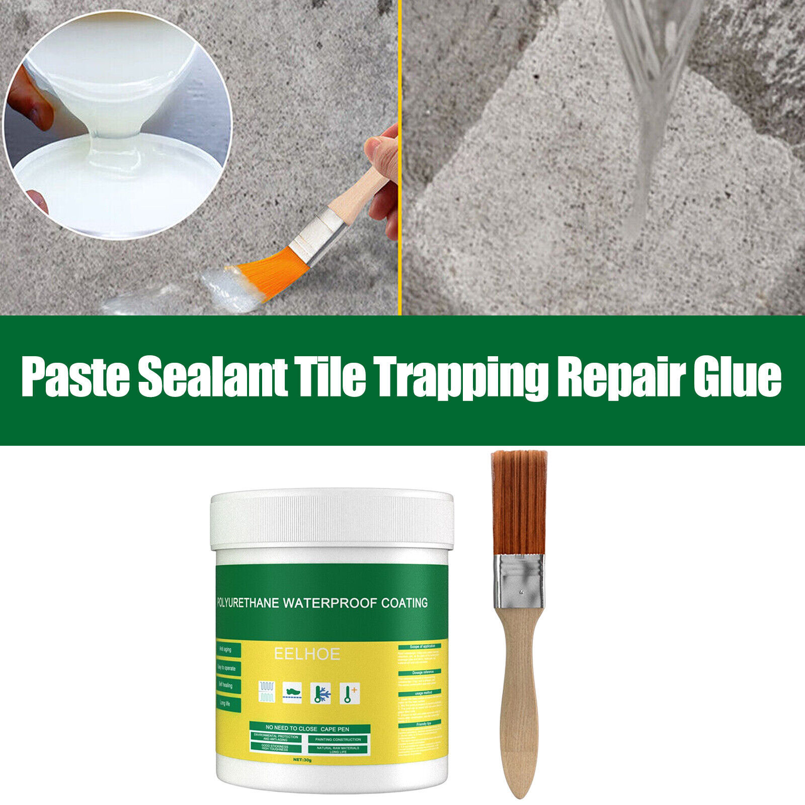 NEW Waterproof Invisible Paste Sealant Tile Trapping Repair Polyurethane Glue