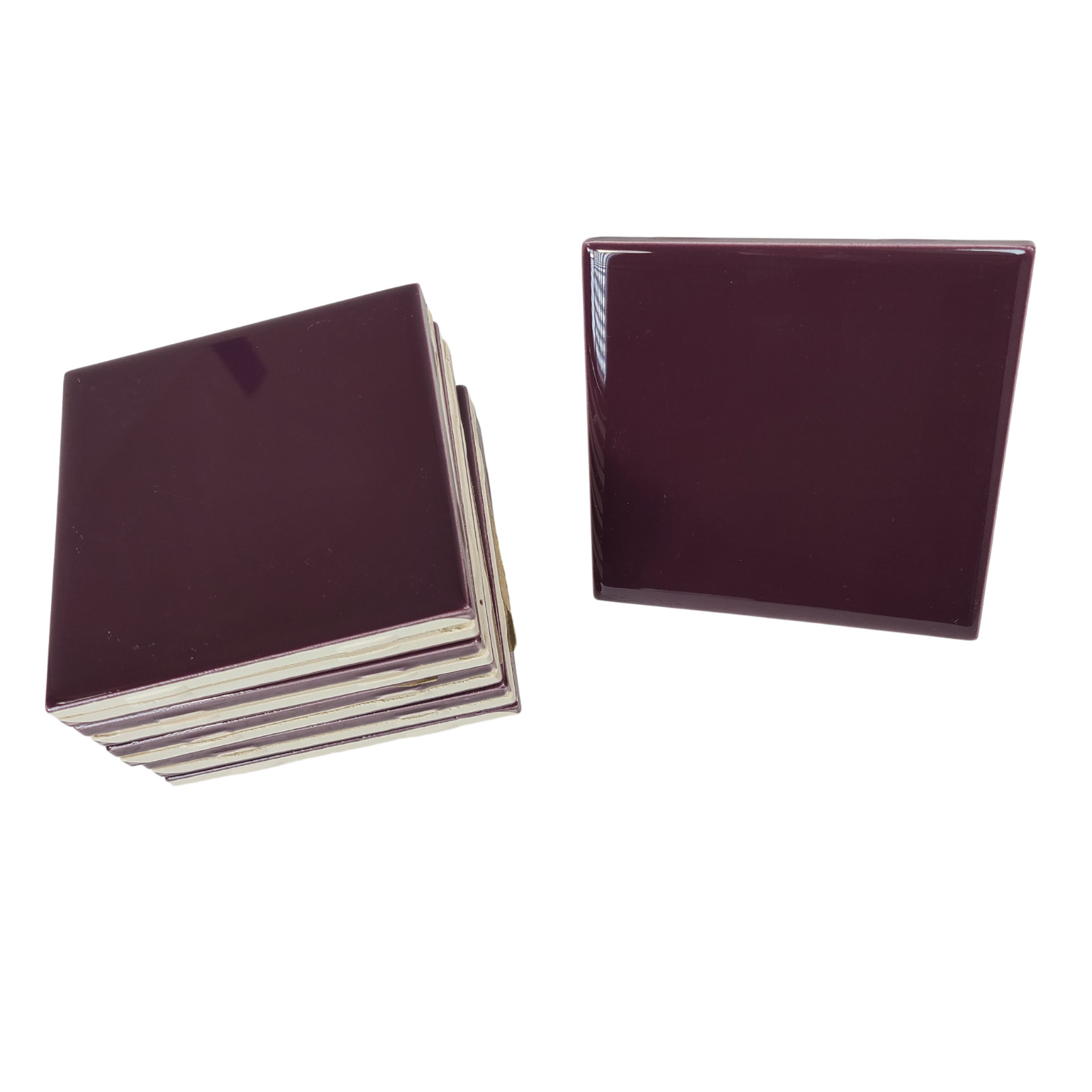 Purple 4.25 in Ceramic Tile Subway Square Shower Wall Bath Kitchen Backsplash