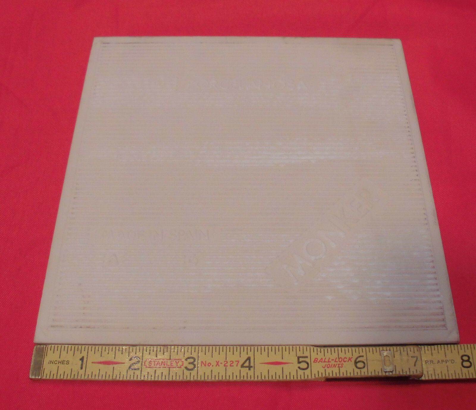 1 pc. 8″ X 8″ *Off White + Gray-Brown Swirls; Ceramic-Porcelain Floor Tile NEW