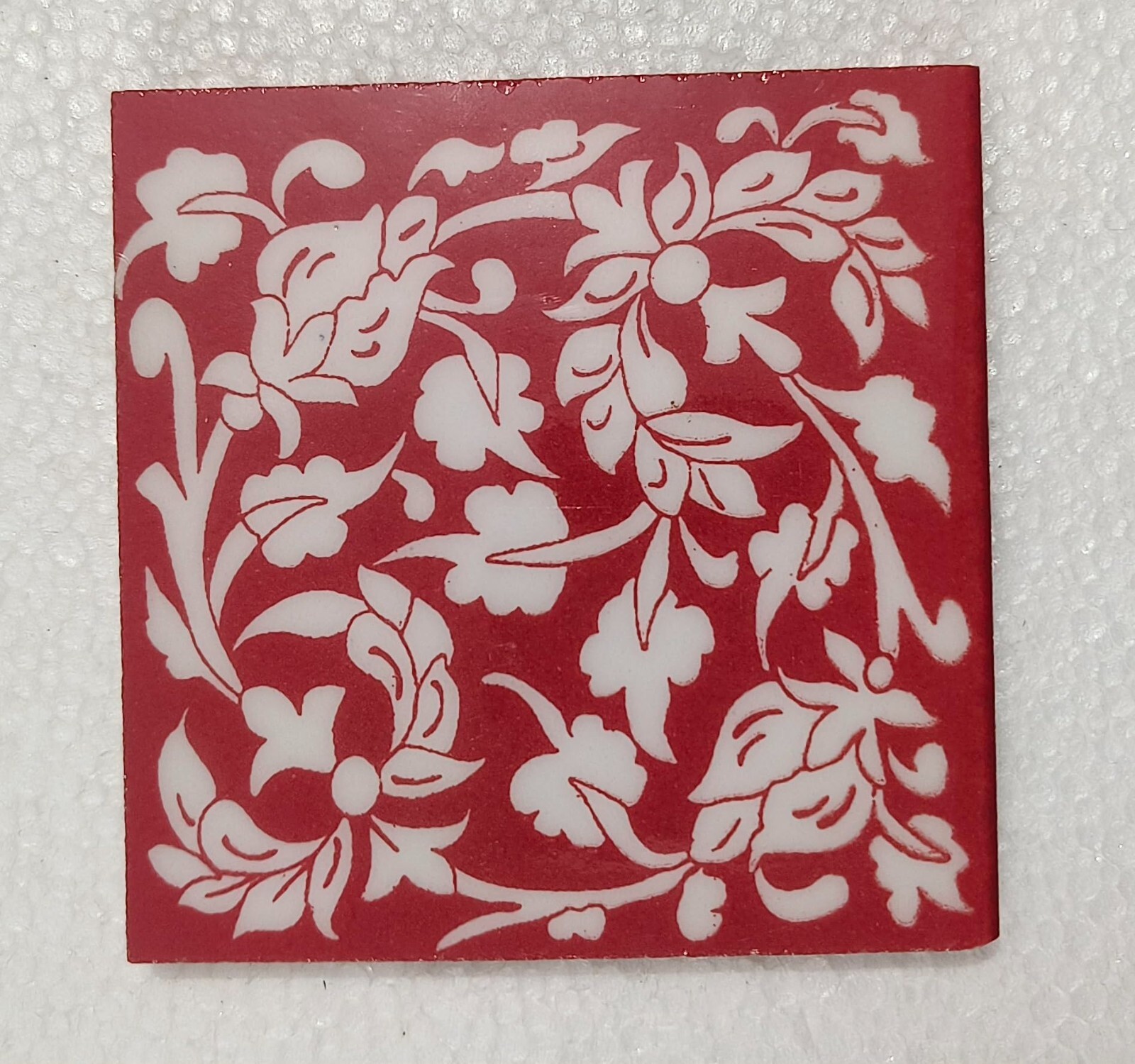 Interior Exterior Flooring Wall Ceramic Tile Mural Mosaic Red Set of 28 Pcs.