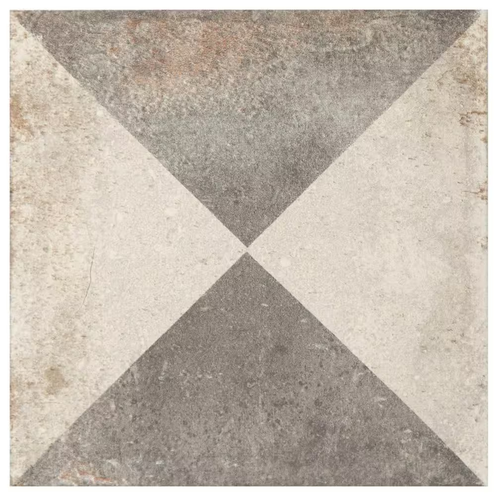 D’Anticatto Decor Triangoli 8-3/4 In. X 8-3/4 In. Porcelain Floor and Wall Tile