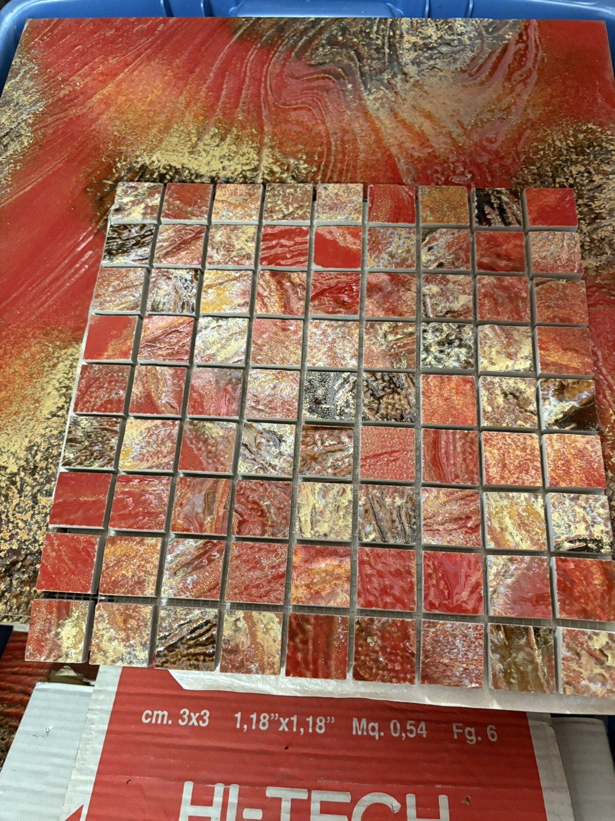 Saicis Hi-tech Gres Made In Italy 12X12 Mosaic Border Tile Mid Century Modern