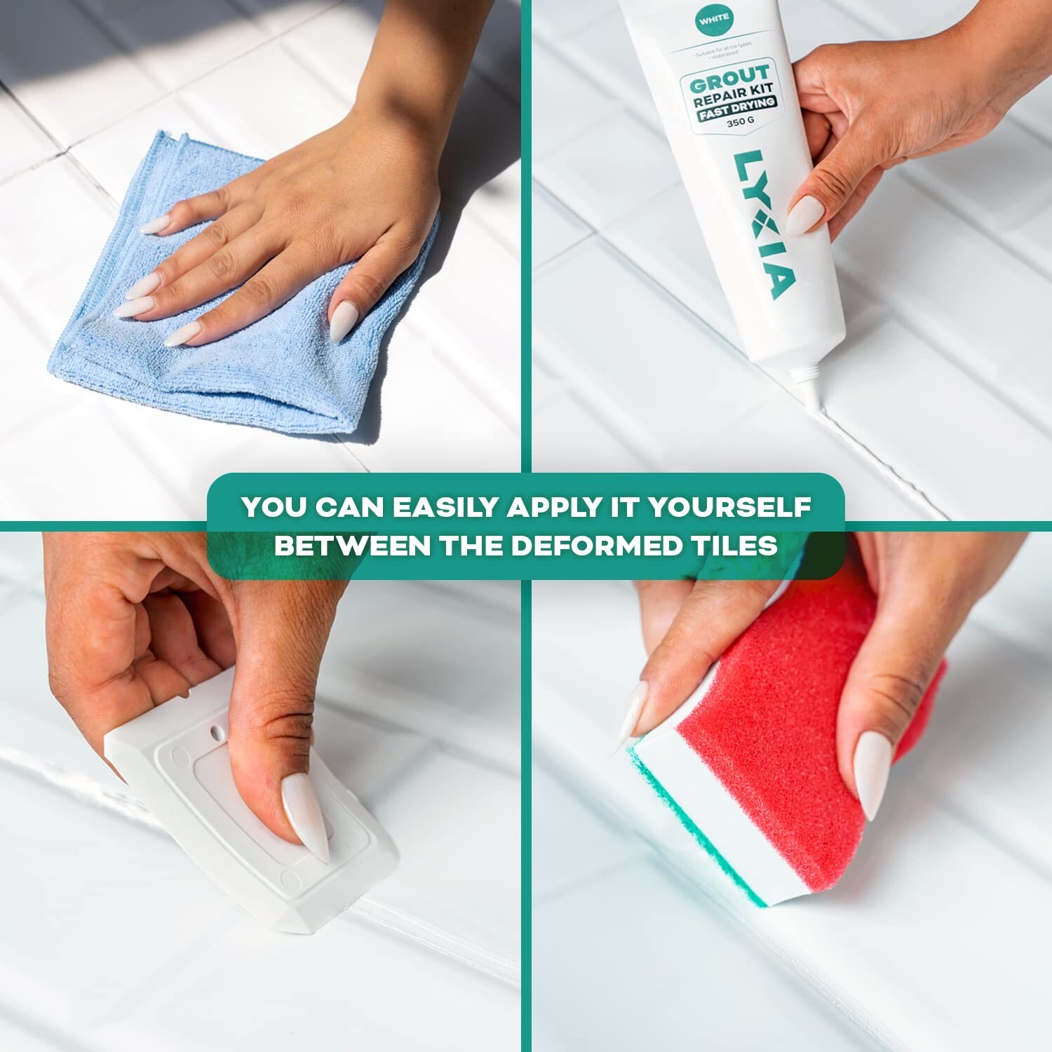 Lykia Grout | Tile Grout Paint & Repair Kit for Bathroom , Shower Floor | B5